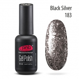 Гель-лак PNB 183 (черное серебро)