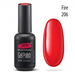 Гель-лак PNB 206 (ярко-красный)