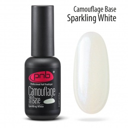 Камуфлююча база PNB Sparkling white (молочна з шимером)